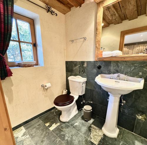 a bathroom with a toilet and a sink at Mountain Suites by Belle-Stay in Kitzbühel