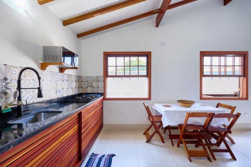 Η κουζίνα ή μικρή κουζίνα στο Flats Vivendas do Mar
