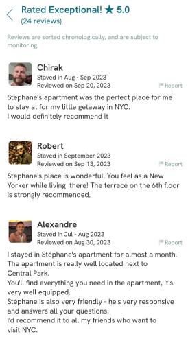 Ein Screenshot einer SMS mit einem Bild eines Mannes. in der Unterkunft Midtown Manhattan at its best! in New York