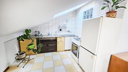 Kuchyň nebo kuchyňský kout v ubytování Relax Apartament Przemyśl