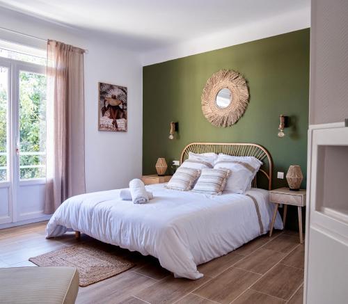 Ένα ή περισσότερα κρεβάτια σε δωμάτιο στο Charmant & Spacieux appartement à Perpignan