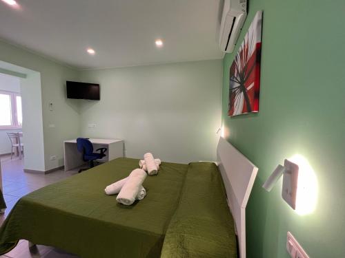 Postel nebo postele na pokoji v ubytování Twin Green