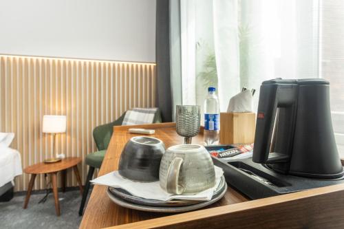 Příslušenství pro přípravu čaje a kávy v ubytování Moja Accommodation
