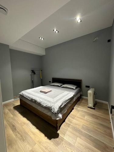 een slaapkamer met een groot bed in een kamer bij Apartment 5 in Doesjanbe