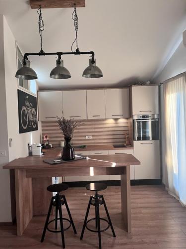 Kuchyň nebo kuchyňský kout v ubytování Adria