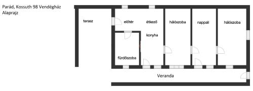 Kisbagoly Vendégházの見取り図または間取り図
