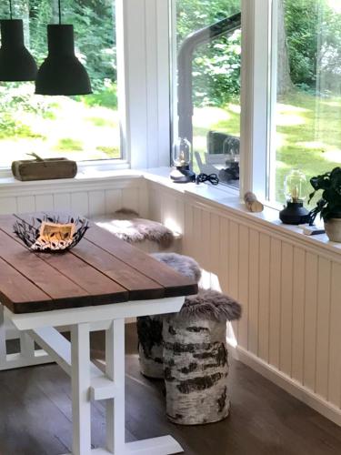 Posezení v ubytování Nordic Relax House - Stonehouse