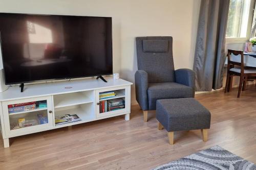 TV a/nebo společenská místnost v ubytování Villa Silve, yhden makuuhuoneen omakotitalo.