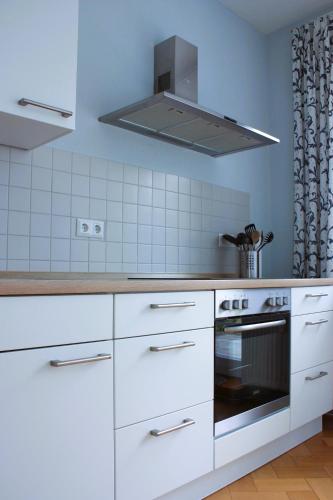 Kuchyň nebo kuchyňský kout v ubytování Villa Brodthage, App. 3