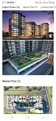 dos fotos de un edificio y un plan maestro en Hari om phase 2 en Nashik