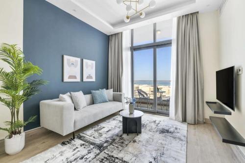 Posezení v ubytování Silkhaus spacious 1BR apartment in Dubai Marina