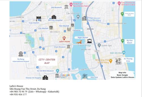 a map of the city of singapore at LaDa's House in Da Nang