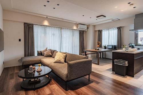 Istumisnurk majutusasutuses Apartment Hotel 11 Shinsaibashi Amemura