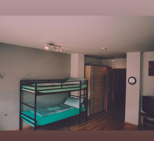 Zimmer mit 2 Etagenbetten in einem Zimmer in der Unterkunft FÜRTH/NÜRNBERG Monteurwohnung in Fürth