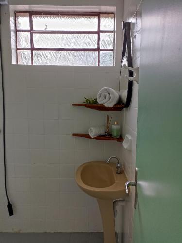 A bathroom at Hospedagem do Mathe