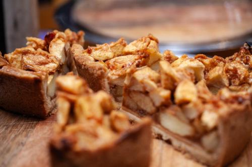 a group of pieces of bread on a cutting board at Kings Inn City Hotel Alkmaar in Alkmaar