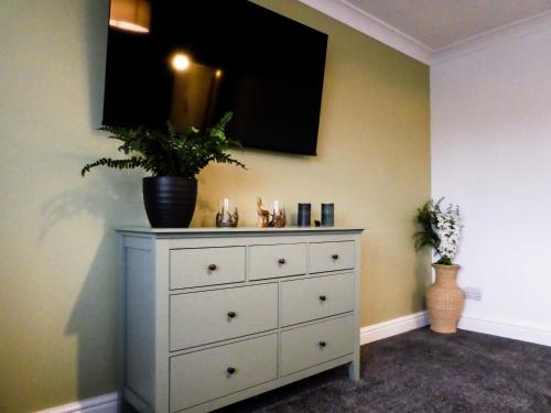 Μια τηλεόραση ή/και κέντρο ψυχαγωγίας στο Dumfries Apartment 2