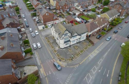 an aerial view of a street in a town at Sandal Park View - Duplex Relocations in Wakefield