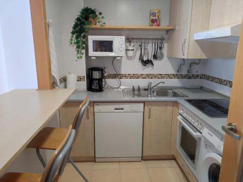 Kuchyň nebo kuchyňský kout v ubytování Apartamento Lajarraga Familias y parejas