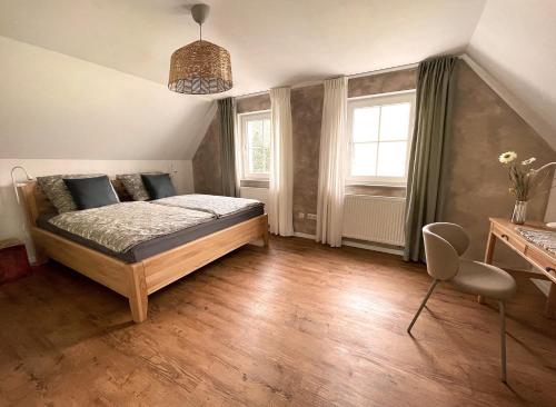 Ένα ή περισσότερα κρεβάτια σε δωμάτιο στο Haus Silberberg