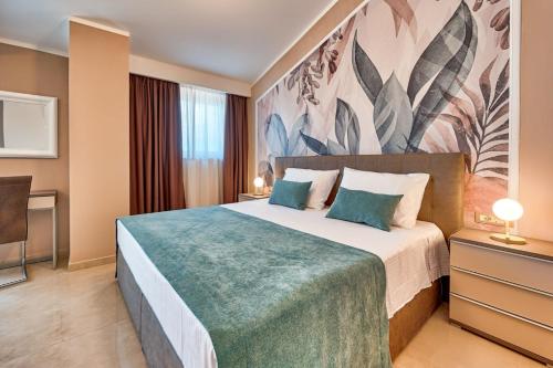 Voodi või voodid majutusasutuse Villa with private pool, garden and seaview for max 11 Pers near Labin 5207-1 toas