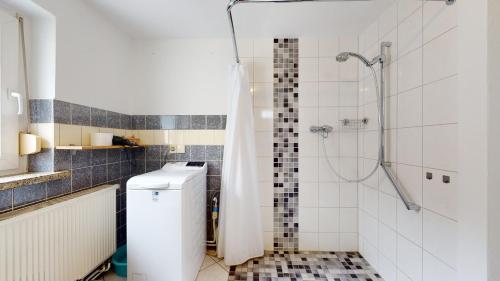 Koupelna v ubytování Karls Ferienhaus