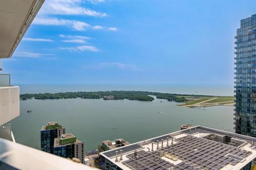 a view of a body of water from a building at Presidential Suite Heart of Downtown with Stunning View in Toronto
