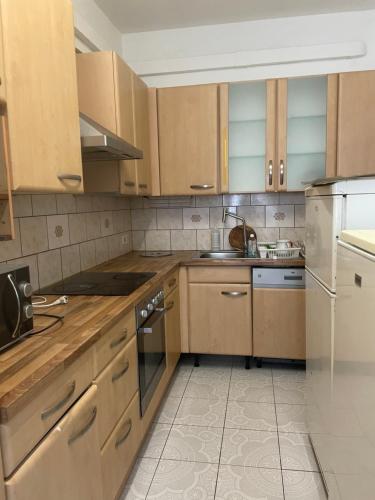 Kuchyň nebo kuchyňský kout v ubytování U6 Schöpfwerk Home