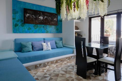 Χώρος καθιστικού στο Casa Galeria Beach Front