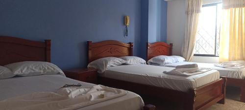 Letto o letti in una camera di Hotel Turista Real