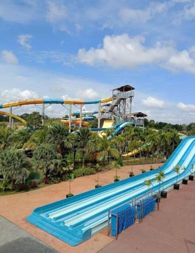 a large water park with a water slide at Manhattan Austin By JC Home in Johor Bahru