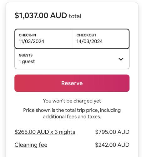 a screenshot of a cell phone screenshot of a toll booth at Super Awesome Place to stay in Melbourne - TEST in Melbourne
