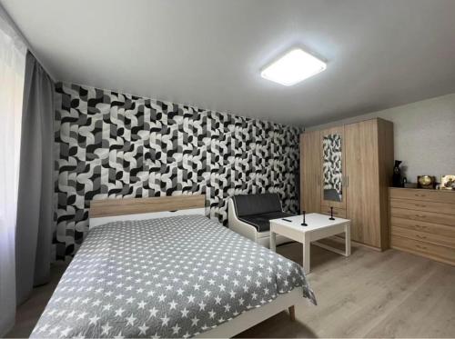 Postel nebo postele na pokoji v ubytování Narva Apartment AV