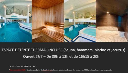 Résidence Le Grand Tétras- SPA THERMAL INCLUSの敷地内または近くにあるプール