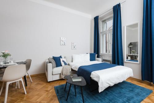 En eller flere senger på et rom på AIRSTAY PRAGUE apartment Vinohrady