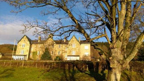 uma casa grande com uma árvore em frente em Cuil-An-Daraich Guest House em Pitlochry