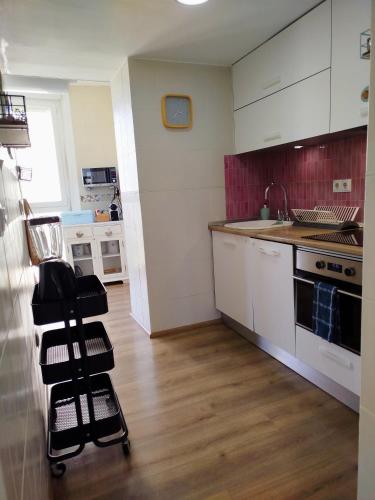 Η κουζίνα ή μικρή κουζίνα στο Apartamento Huellas en la Arena