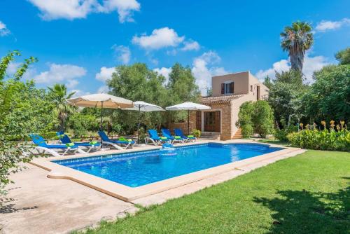 3 bedrooms villa with private pool furnished terrace and wifi at Manacor