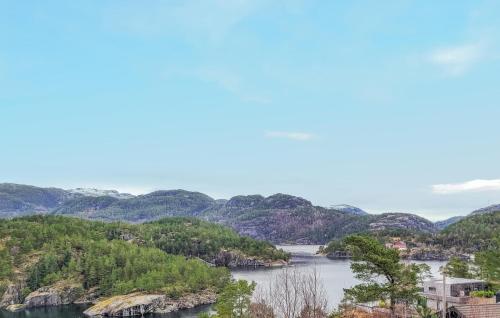 a view of a river with mountains in the background at Nice Home In Jelsa With Kitchen in Jelsa