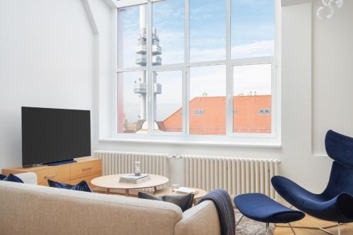Posezení v ubytování Sophisticated Apartment in Vinohrady by Prague Days