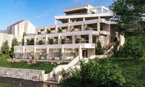a rendering of a white building at Nobile Boutique Hotel in Agios Gordios
