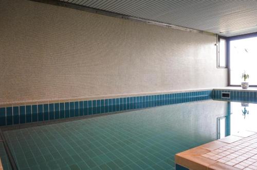 einen Pool im Bad mit Fenster in der Unterkunft Exklusive Ferien-Appartements Di Marino in Schönwald