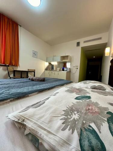a bedroom with two beds in a room at Apartmán priamo na hlavnej ulici in Košice