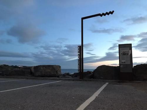 a street light on the side of a road at 4 Rossnowlagh Creek Chalets in Rossnowlagh