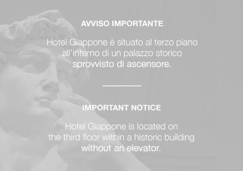 Chứng chỉ, giải thưởng, bảng hiệu hoặc các tài liệu khác trưng bày tại Hotel Giappone - 2 Min Walk Duomo of Florence