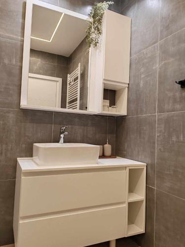 Koupelna v ubytování Apartman „Karolina”