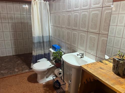 Koupelna v ubytování Casa D'Pa