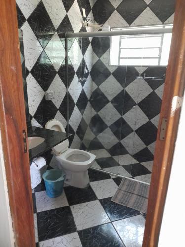 Bilik mandi di Hotel Fazenda Recanto do Monte Alegre