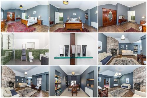 un collage de diferentes fotos de una casa en Ulster Suite, 7 Henrietta Street, Dublin 1 en Dublín