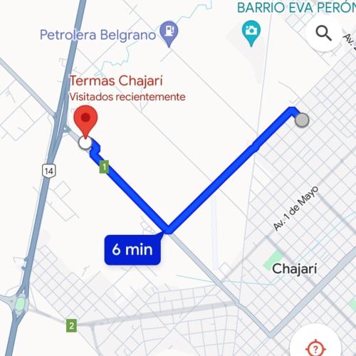 チャハリにあるHospedaje Lunaの赤目印地図